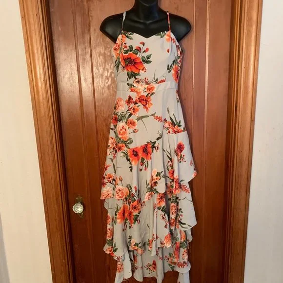 knee length dresses for ladies Heather Ruffled Maxi Dress main image 0